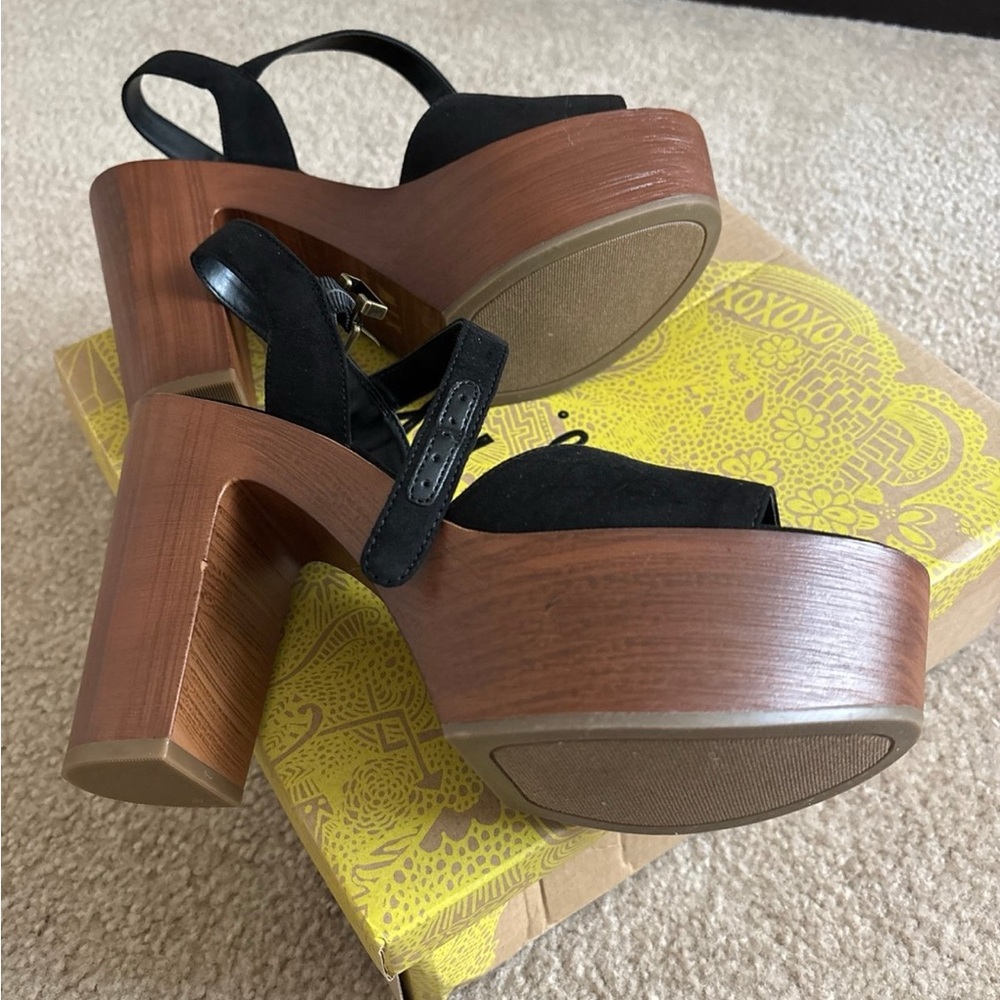 Mix No. 6 Black and Brown Platform Sandals - Picture 6 of 7